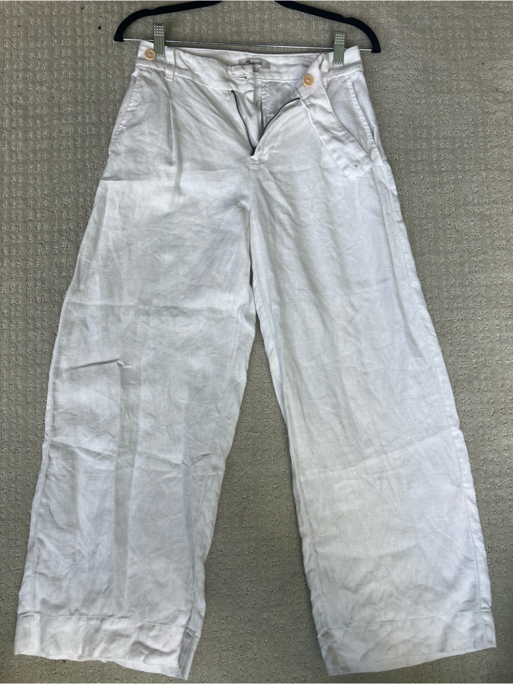 Madewell Petite 00 100% Linen Wide-Leg Trousers – Flawless EUC